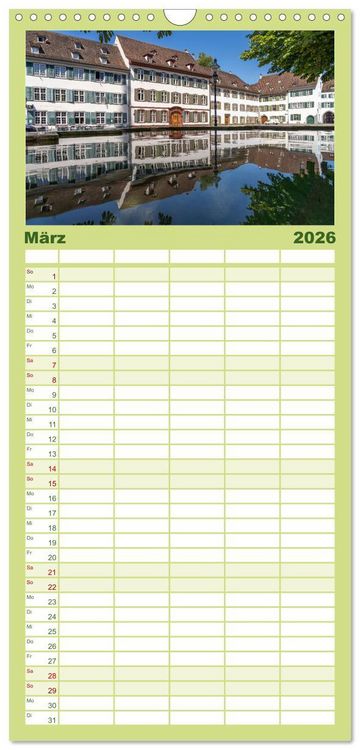 Produktbild: Familienplaner 2026 - Schweiz - Basel mit 5 Spalten (Wandkalender, 21 x 45 cm) CALVENDO