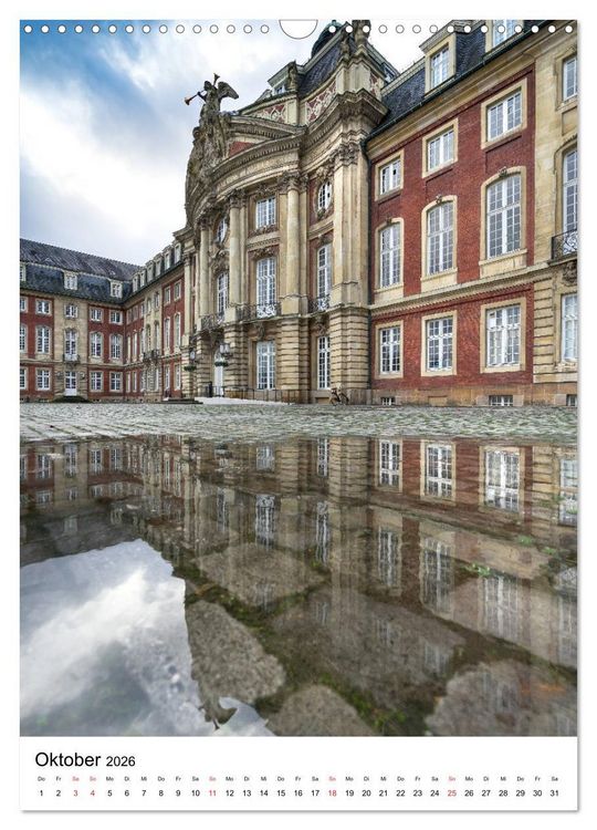 Produktbild: M&uuml;nster - Spiegelwelten einer Stadt (Wandkalender 2026 DIN A3 hoch), CALVENDO Monatskalender