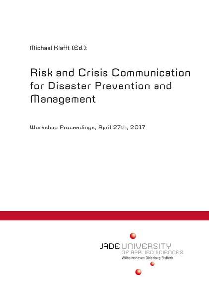 Produktbild: Risk and Crisis Communication for Disaster Prevention and Management