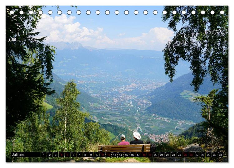 Produktbild: Meraner H&ouml;henweg von Meran bis Katharinaberg (Tischkalender 2026 DIN A5 quer), CALVENDO Monatskalender