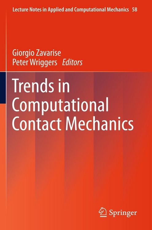 Produktbild: Trends in Computational Contact Mechanics