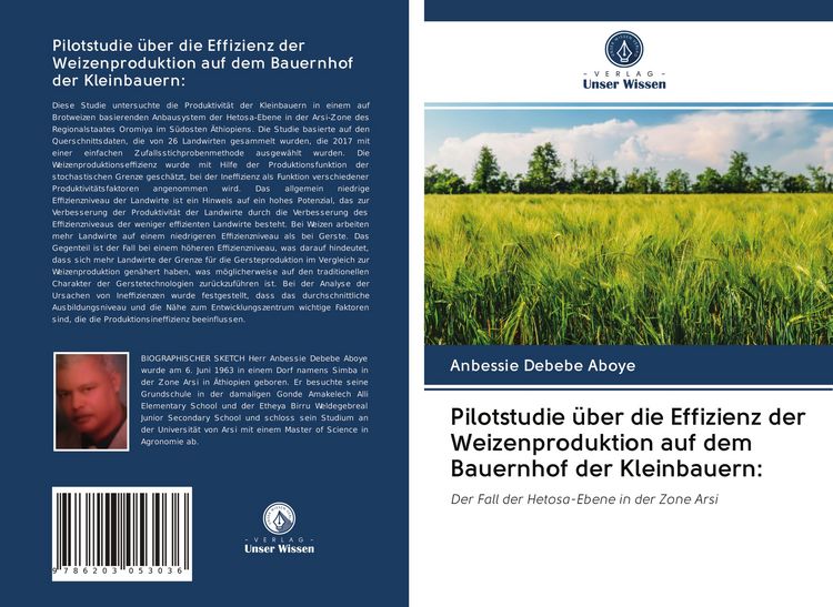 Produktbild: Pilotstudie &uuml;ber die Effizienz der Weizenproduktion auf dem Bauernhof der Kleinbauern: