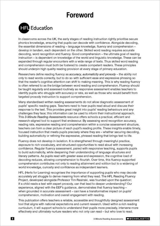 Produktbild: 3 Minute Reading Assessments Ages 8-11