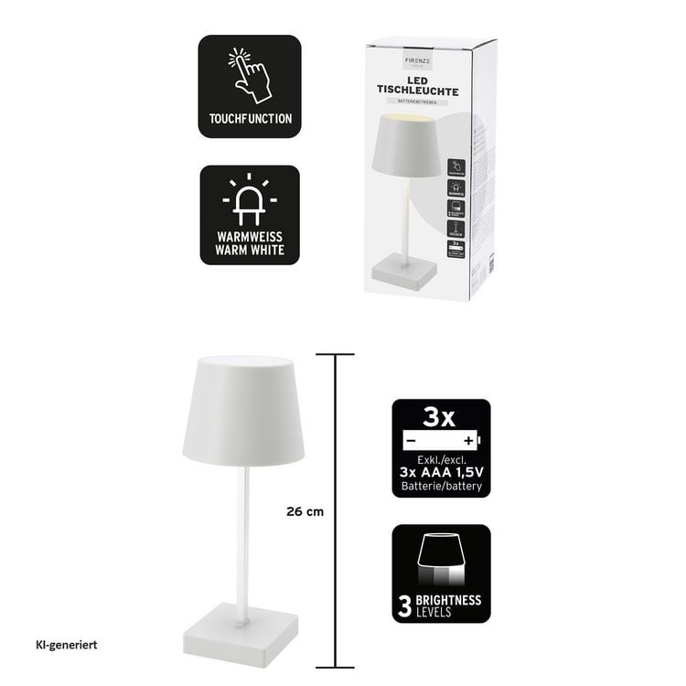 Produktbild: HTI-Living LED Tischlampe mit Touchfunktion LED Tischlampe mit Touchfunktion
