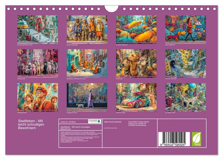 Produktbild: Stadtleben - Mit leicht schrulligen Bewohnern (Wandkalender 2026 DIN A4 quer), CALVENDO Monatskalender