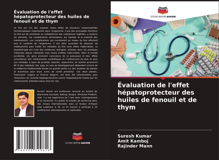 Produktbild: &Eacute;valuation de l'effet h&eacute;patoprotecteur des huiles de fenouil et de thym