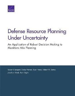 Produktbild: Defense Resource Planning Under Uncertainty