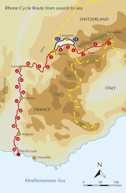 Produktbild: The River Rhone Cycle Route