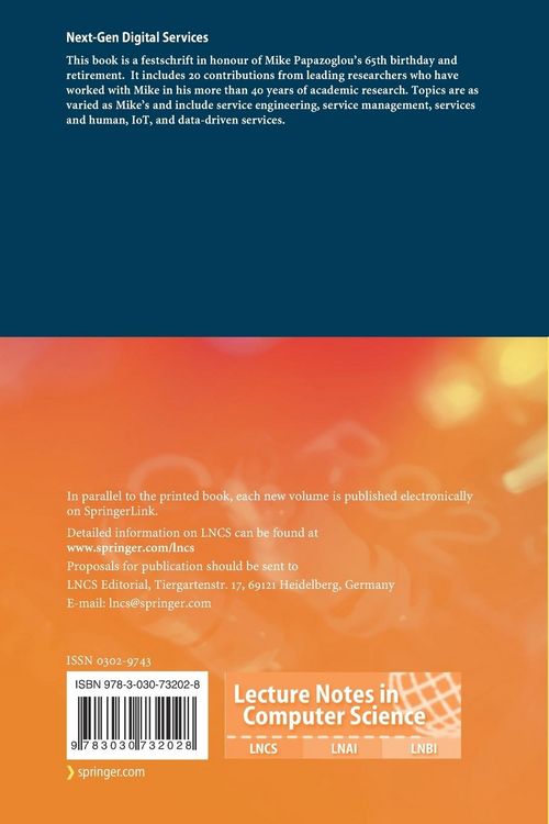 Produktbild: Next-Gen Digital Services. A Retrospective and Roadmap for Service Computing of the Future
