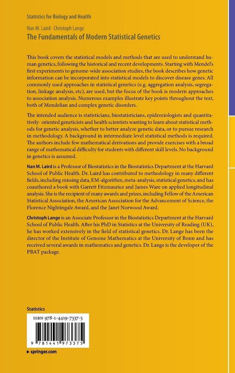Produktbild: The Fundamentals of Modern Statistical Genetics