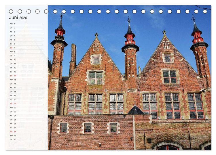 Produktbild: Belgien entdecken - Br&uuml;gge und Leuven (Tischkalender 2026 DIN A5 quer), CALVENDO Monatskalender