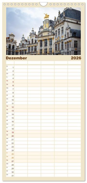 Produktbild: Familienplaner 2026 - Belgien - Bezaubernde Natur und eindrucksvolle St&auml;dte. mit 5 Spalten (Wandkalender, 21 x 45 cm) CALVENDO