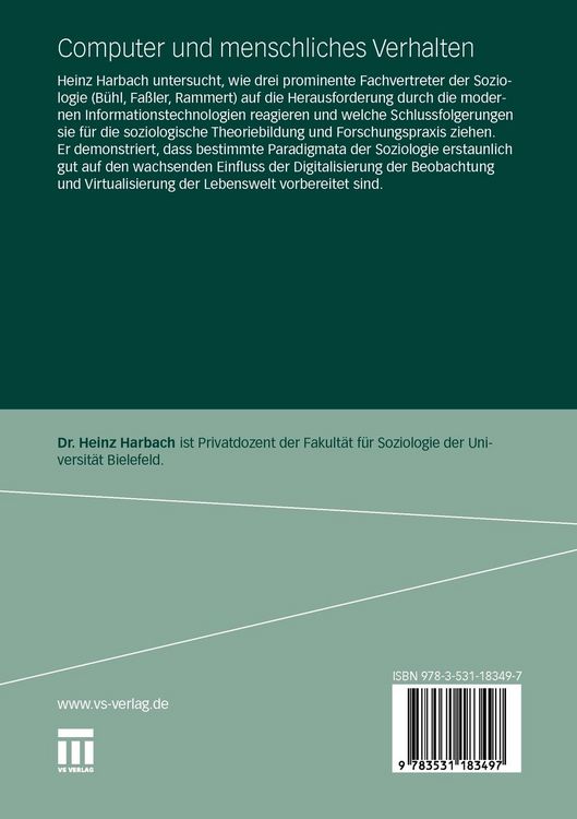 Produktbild: Computer und menschliches Verhalten