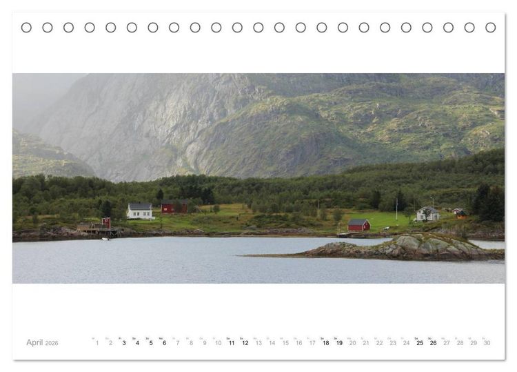 Produktbild: Panoramen der norwegischen K&uuml;ste (Tischkalender 2026 DIN A5 quer), CALVENDO Monatskalender
