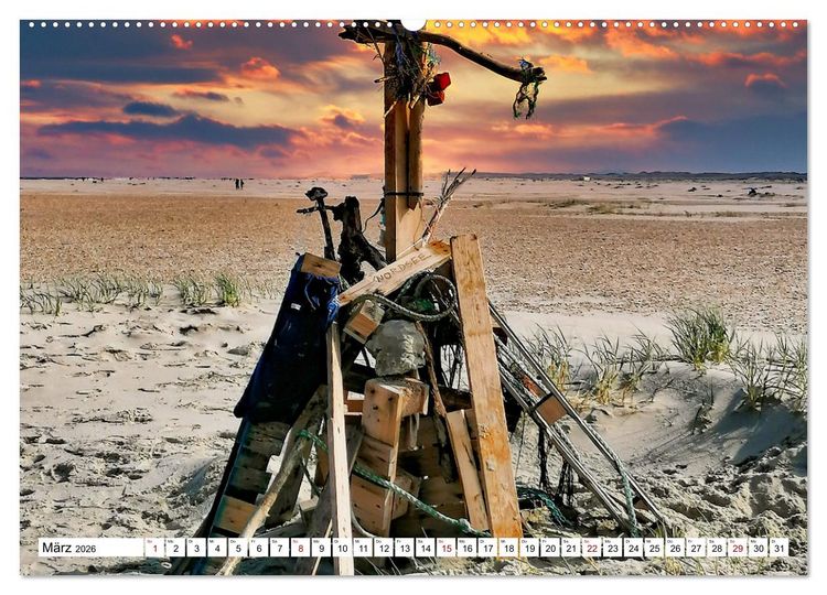 Produktbild: Strandgut Szenen (hochwertiger Premium Wandkalender 2026 DIN A2 quer), Kunstdruck in Hochglanz
