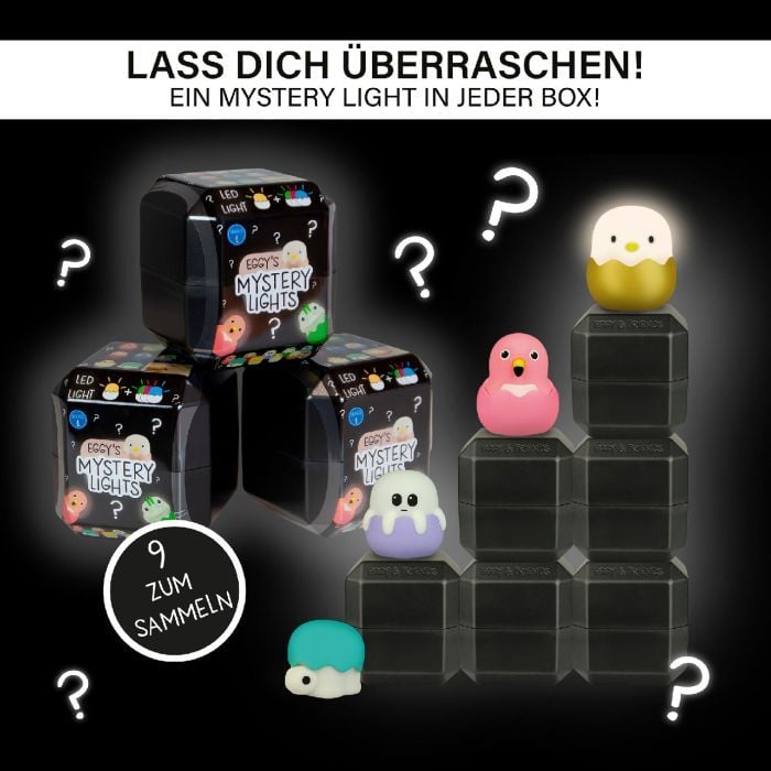 Produktbild: Eggys Mystery Lights Akku Nachtlicht Sammelbox mit praktischem Anh&auml;nger