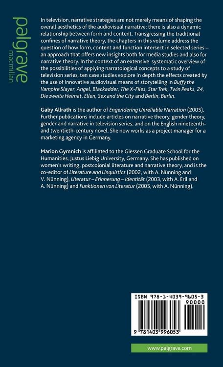 Produktbild: Narrative Strategies in Television Series