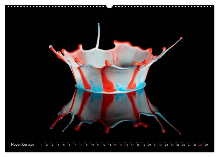Produktbild: Wassertropfen Kunst Fotografie (Wandkalender 2026 DIN A2 quer), CALVENDO Monatskalender