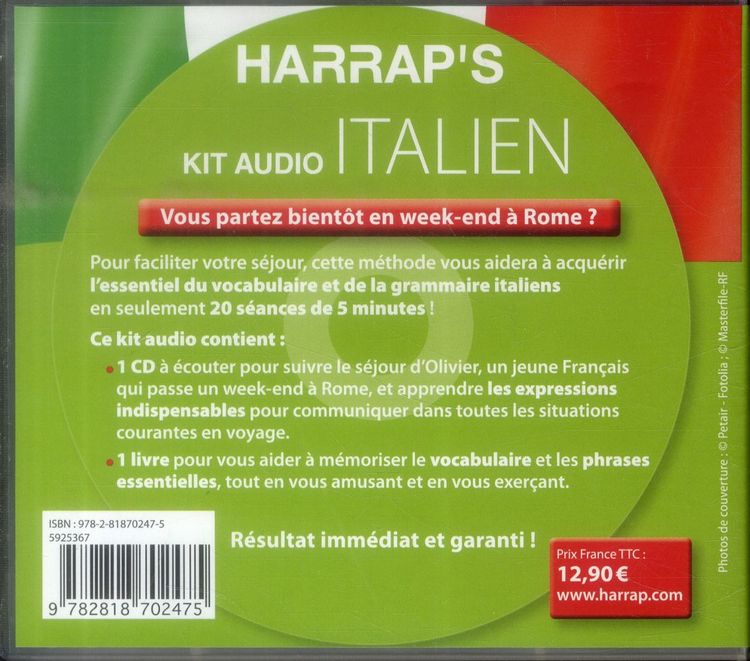 Produktbild: Harrap's Kit Audio Italien Debutez L'italien En 20 Seances De 5 Mn