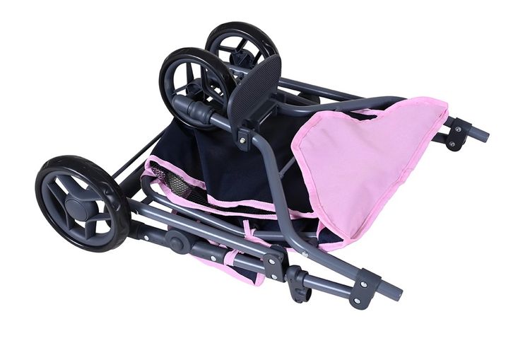 Produktbild: Knorrtoys 16744 - Zwillingspuppenwagen Duo Princess Grey, klappbar, Schieberh&ouml;he: 33-62cm