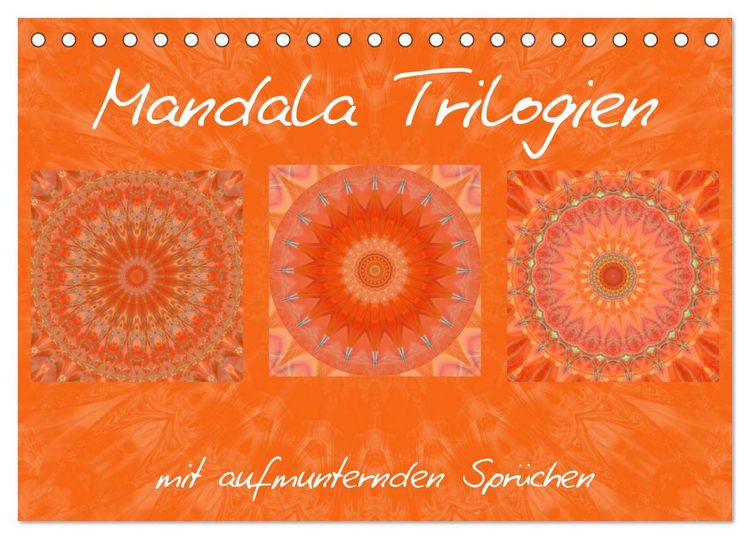 Produktbild: Mandala Trilogien (Tischkalender 2026 DIN A5 quer), CALVENDO Monatskalender