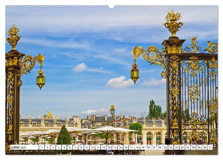 Produktbild: Nancy et Metz &ndash; Tr&eacute;sors uniques en Lorraine (Calendrier mural 2027 DIN A2 vertical), CALVENDO calendrier mensuel