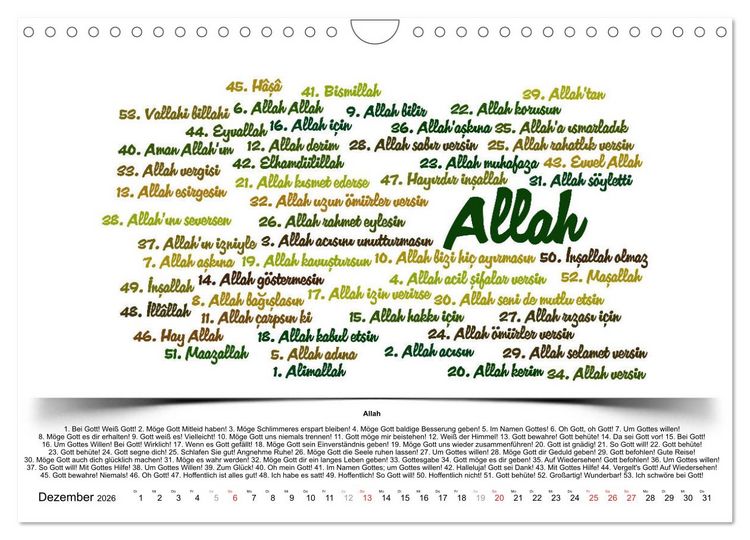Produktbild: Kultur-Sprachkalender T&uuml;rkisch-Deutsch (Wandkalender 2026 DIN A4 quer), CALVENDO Monatskalender