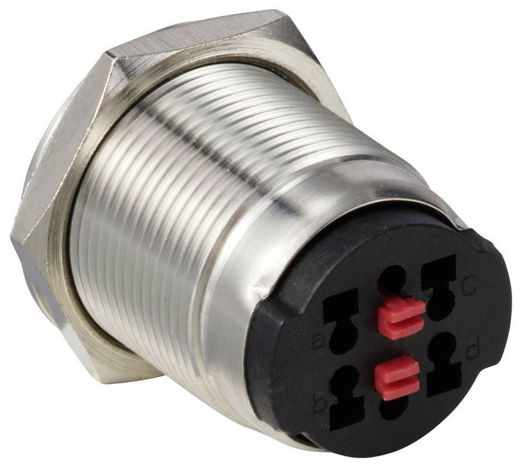 Produktbild: TRU COMPONENTS TC-13224184 ONPOW6319F-10/Q/S Drucktaster 36 V DC/AC 2 A 1 x Aus/(Ein) tastend IP65 1 St.