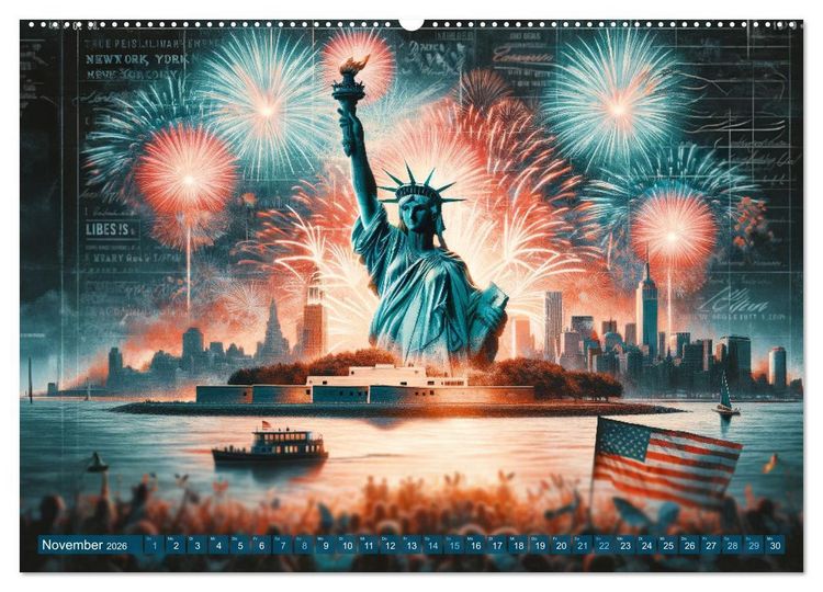 Produktbild: KI-Globetrotter: Mit k&uuml;nstlicher Intelligenz um die Welt (hochwertiger Premium Wandkalender 2026 DIN A2 quer), Kunstdruck in Hochglanz