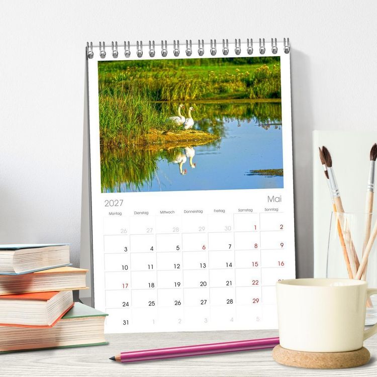 Produktbild: Tischplaner 2027 - Spreewald Natur und Kulturlandschaft (A5 Tischkalender zum Aufstellen) CALVENDO