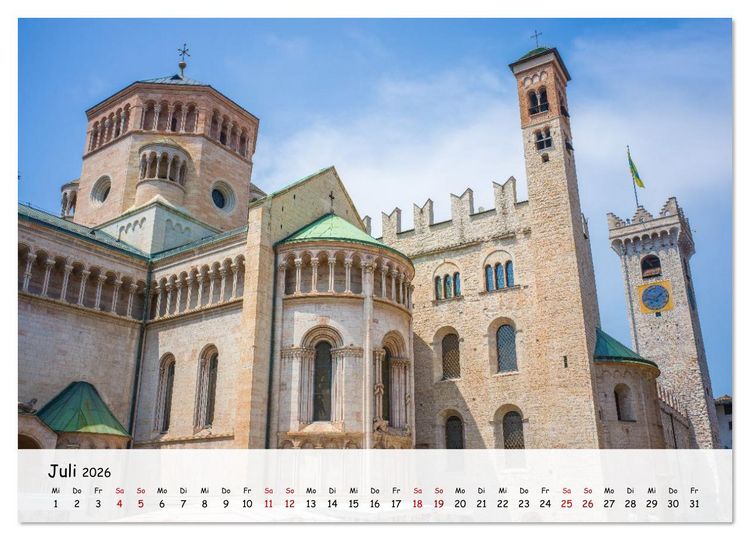 Produktbild: Trient - Hauptstadt des Trentino (Wandkalender 2026 DIN A2 quer), CALVENDO Monatskalender