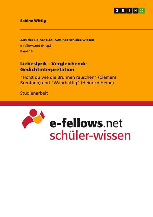 Produktbild: Liebeslyrik - Vergleichende Gedichtinterpretation