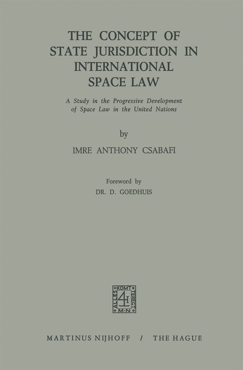 Produktbild: The Concept of State Jurisdiction in International Space Law