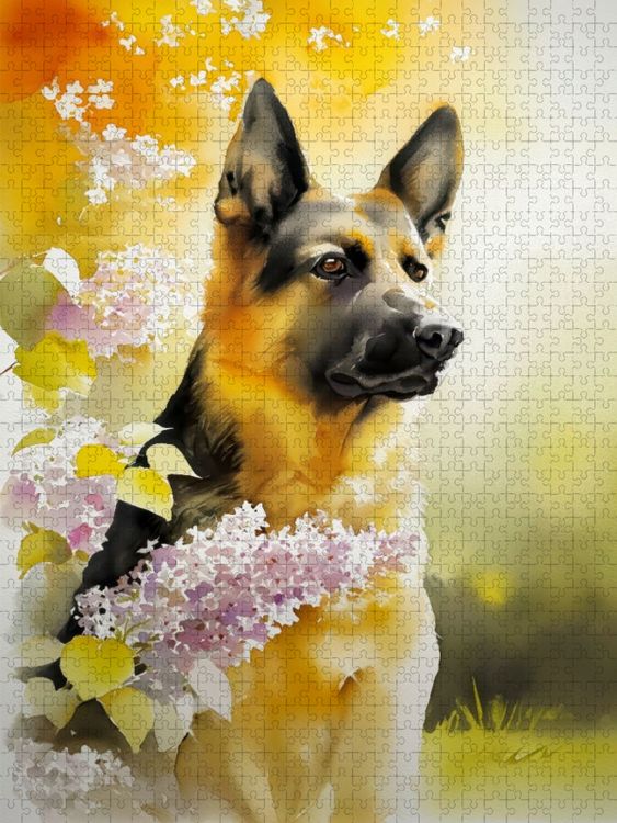 Produktbild: CALVENDO Puzzle Deutscher Sch&auml;ferhund | 1000 Teile Lege-Gr&ouml;&szlig;e 64x48cm Foto-Puzzle f&uuml;r gl&uuml;ckliche Stunden
