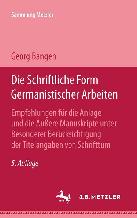 Produktbild: Die schriftliche Form germanistischer Arbeiten