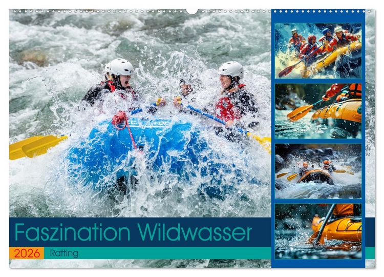 Produktbild: Faszination Wildwasser - Rafting (Wandkalender 2026 DIN A2 quer), CALVENDO Monatskalender