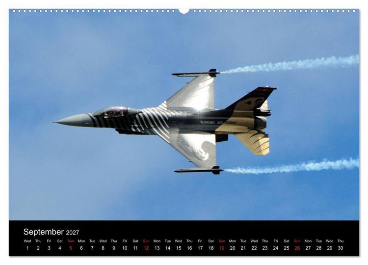 Produktbild: General Dynamics F-16 Fighting Falcon (High Quality Premium Wall Calendar 2027 DIN A2 landscape),CALVENDO 12 Month Wall Calendar