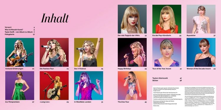 Produktbild: Taylor Swift Mosaik-Stickerbuch I Tribute Edition