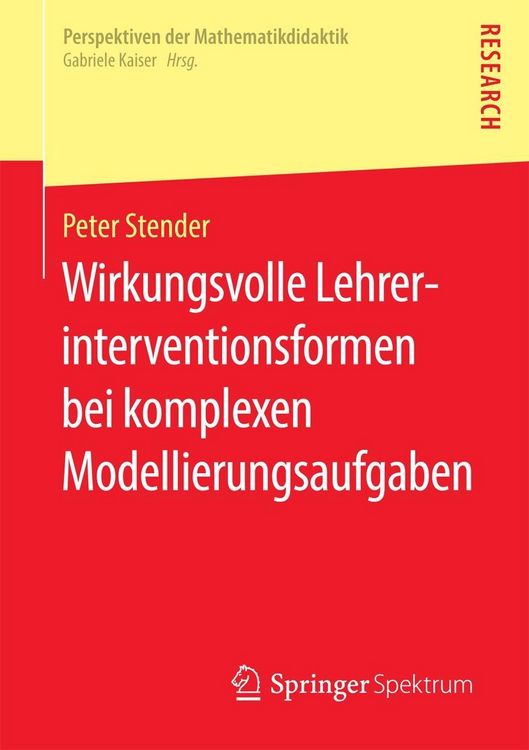 Produktbild: Wirkungsvolle Lehrerinterventionsformen bei komplexen Modellierungsaufgaben