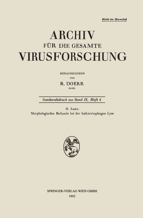 Produktbild: Morphologische Befunde bei der bakteriophagen Lyse