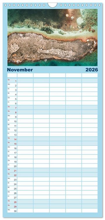 Produktbild: Familienplaner 2026 - Bahamas - Paradiesische Str&auml;nde. mit 5 Spalten (Wandkalender, 21 x 45 cm) CALVENDO