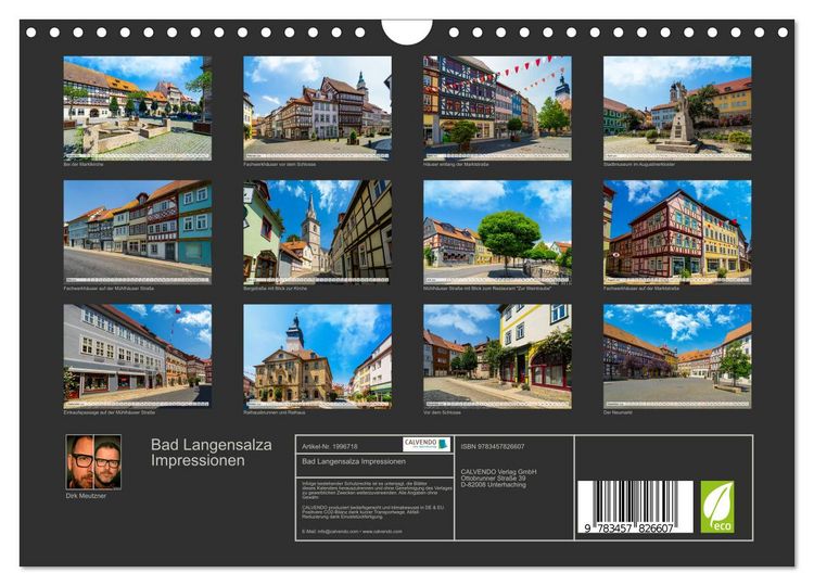 Produktbild: Bad Langensalza Impressionen (Wandkalender 2026 DIN A4 quer), CALVENDO Monatskalender