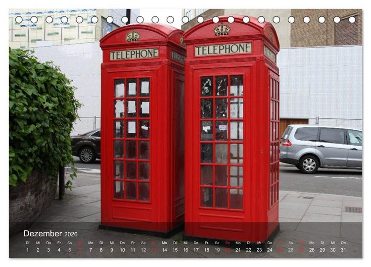 Produktbild: London (Tischkalender 2026 DIN A5 quer), CALVENDO Monatskalender