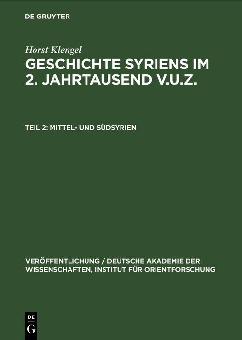 Produktbild: Mittel- und S&uuml;dsyrien