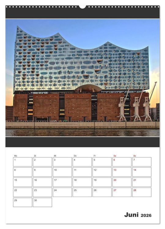 Produktbild: Wahrzeichen Elphi (Wandkalender 2026 DIN A2 hoch), CALVENDO Monatskalender