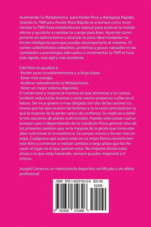Produktbild: Acelerando Tu Metabolismo para Perder Peso y Adelgazar R&aacute;pido