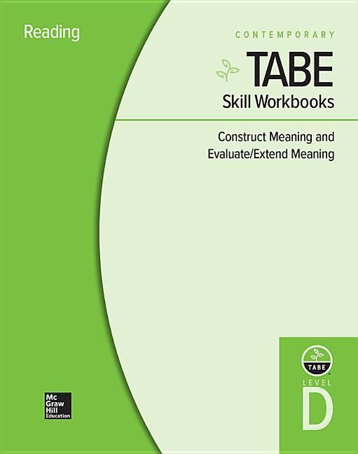 Produktbild: Tabe Skill Workbooks Level D: Construct Meaning and Evaluate/Extend Meaning - 10 Pack