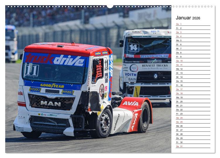 Produktbild: Faszination Truck Rennsport (Wandkalender 2026 DIN A2 quer), CALVENDO Monatskalender