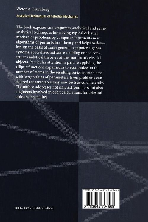 Produktbild: Analytical Techniques of Celestial Mechanics