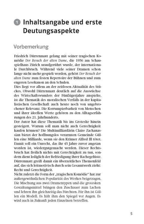 Produktbild: Klett Lekt&uuml;rehilfen Friedrich D&uuml;rrenmatt, Der Besuch der alten Dame